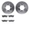 7502-42198 Drilled/Slotted Brake Rotors w/5000 Advanced Brake Pads Kit [Silver], 1971-1991 Multiple Makes/Models, Position: Fron - image 1