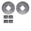 7502-43001 Drilled/Slotted Brake Rotors w/5000 Advanced Brake Pads Kit [Silver], 1974-1987 Multiple Makes/Models, Position: Fron - image 1