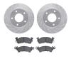 7502-45044 Drilled/Slotted Brake Rotors w/5000 Advanced Brake Pads Kit [Silver], 1977-1978 GM, Position: Rear - image 1