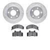 7502-45053 Drilled/Slotted Brake Rotors w/5000 Advanced Brake Pads Kit [Silver], 1983-1996 GM, Position: Front - image 1