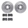 7502-45147 Drilled/Slotted Brake Rotors w/5000 Advanced Brake Pads Kit [Silver], 2014-2017 GM, Position: Front - image 1