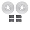 7502-46029 Drilled/Slotted Brake Rotors w/5000 Advanced Brake Pads Kit [Silver], 2013-2019 GM, Position: Front - image 1