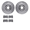 7502-46033 Drilled/Slotted Brake Rotors w/5000 Advanced Brake Pads Kit [Silver], Fits Select GM, Position: Front - image 1