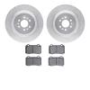 7502-46132 Drilled/Slotted Brake Rotors w/5000 Advanced Brake Pads Kit [Silver], 2004-2011 GM, Position: Rear - image 1