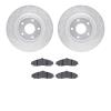 7502-46146 Drilled/Slotted Brake Rotors w/5000 Advanced Brake Pads Kit [Silver], 2011-2013 GM, Position: Front - image 1