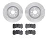 7502-46203 Drilled/Slotted Brake Rotors w/5000 Advanced Brake Pads Kit [Silver], 2009-2015 GM, Position: Front - image 1