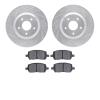 7502-47010 Drilled/Slotted Brake Rotors w/5000 Advanced Brake Pads Kit [Silver], 1988-1996 GM, Position: Front - image 1