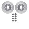 7502-47015 Drilled/Slotted Brake Rotors w/5000 Advanced Brake Pads Kit [Silver], 2006-2013 GM, Position: Rear - image 1