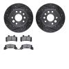 7502-47061 Drilled/Slotted Brake Rotors w/5000 Advanced Brake Pads Kit [Silver], 1982-1982 GM, Position: Front - image 1