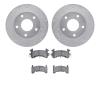 7502-47070 Drilled/Slotted Brake Rotors w/5000 Advanced Brake Pads Kit [Silver], 1982-1988 GM, Position: Rear - image 1