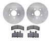 7502-47157 Drilled/Slotted Brake Rotors w/5000 Advanced Brake Pads Kit [Silver], 1990-1993 GM, Position: Front - image 1