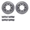 7502-48039 Drilled/Slotted Brake Rotors w/5000 Advanced Brake Pads Kit [Silver], 1999-2009 GM, Position: Rear - image 1