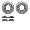 7502-48045 Drilled/Slotted Brake Rotors w/5000 Advanced Brake Pads Kit [Silver], 2005-2005 GM, Position: Rear - image 1