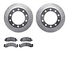 7502-48156 Drilled/Slotted Brake Rotors w/5000 Advanced Brake Pads Kit [Silver], 1976-2005 Multiple Makes/Models, Position: Rear - image 1