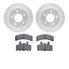 7502-48162 Drilled/Slotted Brake Rotors w/5000 Advanced Brake Pads Kit [Silver], 1990-2002 GM, Position: Front - image 1