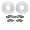7502-48195 Drilled/Slotted Brake Rotors w/5000 Advanced Brake Pads Kit [Silver], 1994-2005 Multiple Makes/Models, Position: Fron - image 1