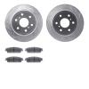 7502-48310 Drilled/Slotted Brake Rotors w/5000 Advanced Brake Pads Kit [Silver], 2015-2020 GM, Position: Rear - image 1