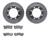 7502-48352 Drilled/Slotted Brake Rotors w/5000 Advanced Brake Pads Kit [Silver], 1979-1991 GM, Position: Front - image 1