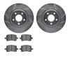 7502-53003 Drilled/Slotted Brake Rotors w/5000 Advanced Brake Pads Kit [Silver], 2004-2012 GM, Position: Front - image 1
