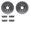 7502-54000 Drilled/Slotted Brake Rotors w/5000 Advanced Brake Pads Kit [Silver], 1990-1996 Ford/Lincoln/Mercury/Mazda, Position: - image 1