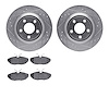7502-54015 Drilled/Slotted Brake Rotors w/5000 Advanced Brake Pads Kit [Silver], 2000-2006 Ford/Lincoln/Mercury/Mazda, Position: - image 1