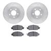 7502-54030 Drilled/Slotted Brake Rotors w/5000 Advanced Brake Pads Kit [Silver], 2007-2014 Ford/Lincoln/Mercury/Mazda, Position: - image 1