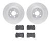 7502-54035 Drilled/Slotted Brake Rotors w/5000 Advanced Brake Pads Kit [Silver], 2007-2011 Ford/Lincoln/Mercury/Mazda, Position: - image 1