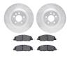 7502-54045 Drilled/Slotted Brake Rotors w/5000 Advanced Brake Pads Kit [Silver], 2011-2014 Ford/Lincoln/Mercury/Mazda, Position: - image 1