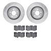 7502-54063 Drilled/Slotted Brake Rotors w/5000 Advanced Brake Pads Kit [Silver], 2015-2020 Ford/Lincoln/Mercury/Mazda, Position: - image 1