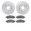 7502-54066 Drilled/Slotted Brake Rotors w/5000 Advanced Brake Pads Kit [Silver], 2004-2007 Ford/Lincoln/Mercury/Mazda, Position: - image 1