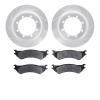 7502-54133 Drilled/Slotted Brake Rotors w/5000 Advanced Brake Pads Kit [Silver], 1999-2007 Ford/Lincoln/Mercury/Mazda, Position: - image 1