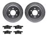 7502-54149 Drilled/Slotted Brake Rotors w/5000 Advanced Brake Pads Kit [Silver], 2002-2006 Ford/Lincoln/Mercury/Mazda, Position: - image 1