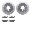 7502-54161 Drilled/Slotted Brake Rotors w/5000 Advanced Brake Pads Kit [Silver], 2004-2009 Ford/Lincoln/Mercury/Mazda, Position: - image 1