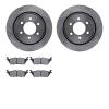 7502-54228 Drilled/Slotted Brake Rotors w/5000 Advanced Brake Pads Kit [Silver], 2015-2017 Ford/Lincoln/Mercury/Mazda, Position: - image 1