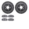 7502-58029 Drilled/Slotted Brake Rotors w/5000 Advanced Brake Pads Kit [Silver], 2014-2020 Acura/Honda, Position: Front - image 1