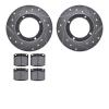 7502-59000 Drilled/Slotted Brake Rotors w/5000 Advanced Brake Pads Kit [Silver], 1975-1979 Acura/Honda, Position: Front - image 1