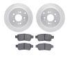 7502-59071 Drilled/Slotted Brake Rotors w/5000 Advanced Brake Pads Kit [Silver], 2005-2010 Acura/Honda, Position: Rear - image 1