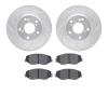7502-59091 Drilled/Slotted Brake Rotors w/5000 Advanced Brake Pads Kit [Silver], 2016-2021 Acura/Honda, Position: Front - image 1