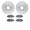 7502-59097 Drilled/Slotted Brake Rotors w/5000 Advanced Brake Pads Kit [Silver], Fits Select Acura/Honda, Position: Front - image 1