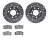 7502-59129 Drilled/Slotted Brake Rotors w/5000 Advanced Brake Pads Kit [Silver], 1979-1982 Acura/Honda, Position: Front - image 1