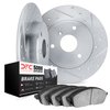 7502-63053 Drilled/Slotted Brake Rotors w/5000 Advanced Brake Pads Kit [Silver], 2005-2016 Smart, Position: Front - image 2