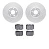 7502-63065 Drilled/Slotted Brake Rotors w/5000 Advanced Brake Pads Kit [Silver], Fits Select Mercedes-Benz, Position: Front - image 1