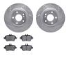 7502-63078 Drilled/Slotted Brake Rotors w/5000 Advanced Brake Pads Kit [Silver], 2014-2019 Mercedes-Benz, Position: Rear - image 1