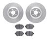 7502-63080 Drilled/Slotted Brake Rotors w/5000 Advanced Brake Pads Kit [Silver], 2017-2018 Mercedes-Benz, Position: Rear - image 1