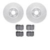 7502-63143 Drilled/Slotted Brake Rotors w/5000 Advanced Brake Pads Kit [Silver], 2015-2021 Mercedes-Benz, Position: Front - image 1