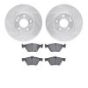 7502-63301 Drilled/Slotted Brake Rotors w/5000 Advanced Brake Pads Kit [Silver], 1996-2008 Multiple Makes/Models, Position: Fron - image 1