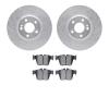7502-63546 Drilled/Slotted Brake Rotors w/5000 Advanced Brake Pads Kit [Silver], Fits Select Mercedes-Benz, Position: Rear - image 1