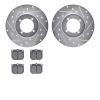 7502-67006 Drilled/Slotted Brake Rotors w/5000 Advanced Brake Pads Kit [Silver], 1970-1973 Infiniti/Nissan, Position: Front - image 1