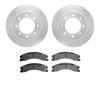 7502-67089 Drilled/Slotted Brake Rotors w/5000 Advanced Brake Pads Kit [Silver], 2012-2021 Infiniti/Nissan, Position: Front - image 1