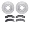 7502-67121 Drilled/Slotted Brake Rotors w/5000 Advanced Brake Pads Kit [Silver], Fits Select Infiniti/Nissan, Position: Front - image 1